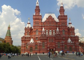 The famous Red square in Moscow